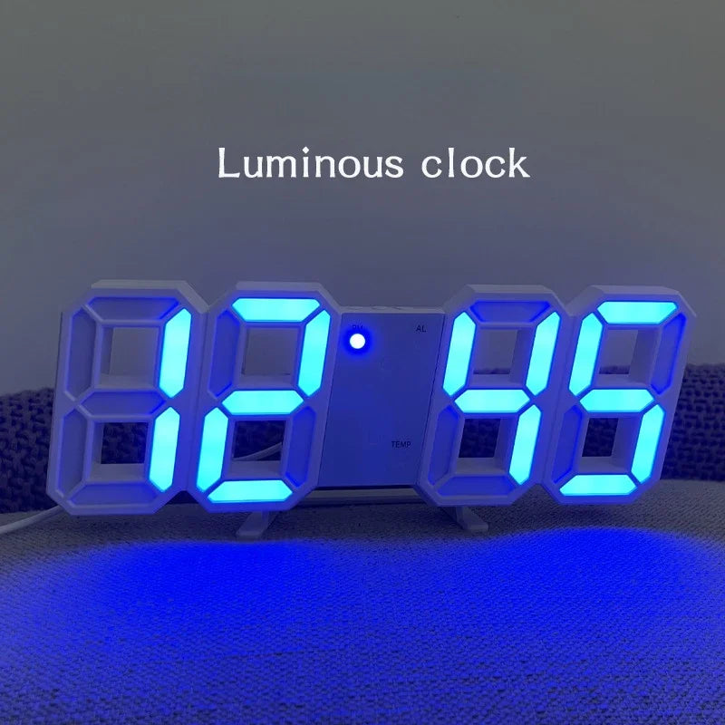 Wall Clocks Nordic Digital Alarm Clocks Hanging Watch Snooze Table Clocks Calendar Thermometer Electronic Clock Digital