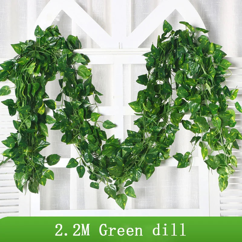 6pcs Artificial Ivy Leaves Plants Garland Plant Vines Fake Flowers Home Bedroom Party Garden Wedding Decoration Hanging Plants