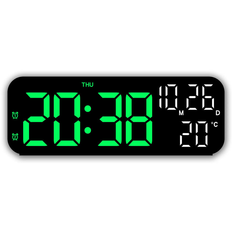 LED Digital Alarm Clock Snooze Temperature Date Display USB Desktop Strip Mirror LED Clocks for Living Room Decoration