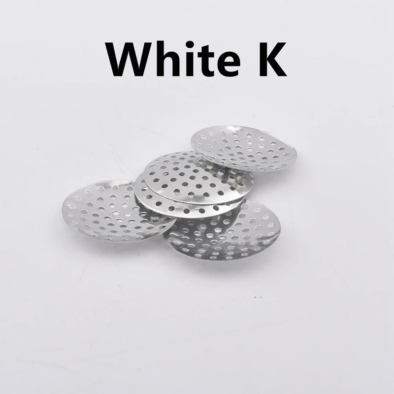 50PCS/lot 14-25mm Pinhole round tray brooch tray DIY handmade jewelry accessories For Diy Brooches Making Findings