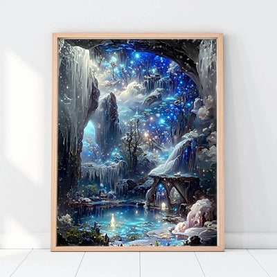 GATYZTORY 5D Diamond Painting Landscape Full Round Drill Mosaic Fantasy Paintings For Interior 30x40cm