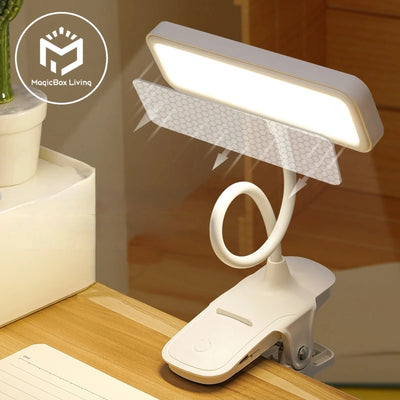 LED Desk Lamp Usb Rechargeable Eye Protection Reading Light Flexible Gooseneck Clip Book Light Kids Study Book Lamp Read Light