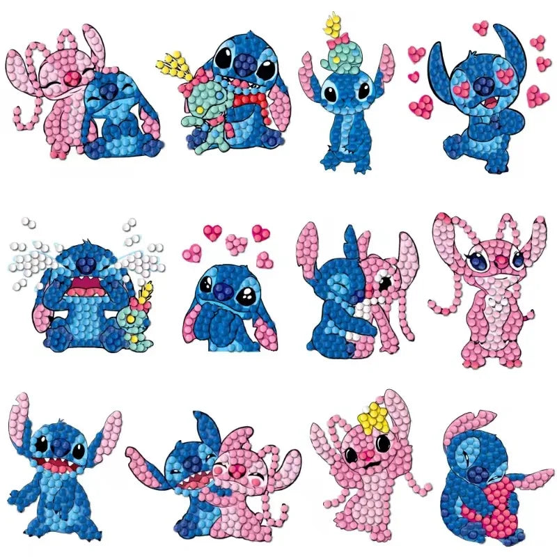 5D Diamond Painting Cartoon Stitch DIY Sticking Drills Embroider Handiwork Enthusiast Decoration stationery Stationery Best Gift