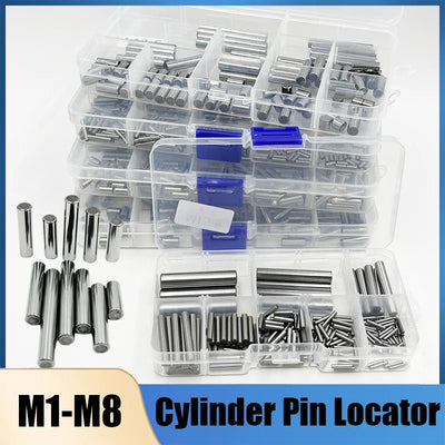 Stainless Steel Cylindrical Pin M1 M1.5 M2 M2.5 M3 M4 M5 M6 M8 Locating Dowel Fixed Shaft Solid Fixing Lock Pin Metal Rod Set