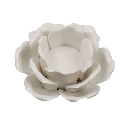 Light Luxury 3D Rose Flower Candlestick Handicraft Exquisite Lotus Candle Holder Simple Emulation Flower Ornaments Photo Props
