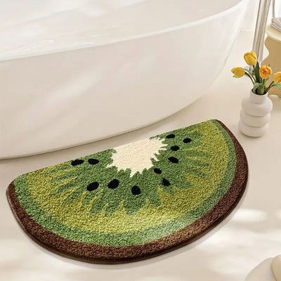 Cute Fruit Bath Mat for Bathroom Extra Soft and Absorbent Bath Rug Non-Slip Absorbent Floor Mat for Home