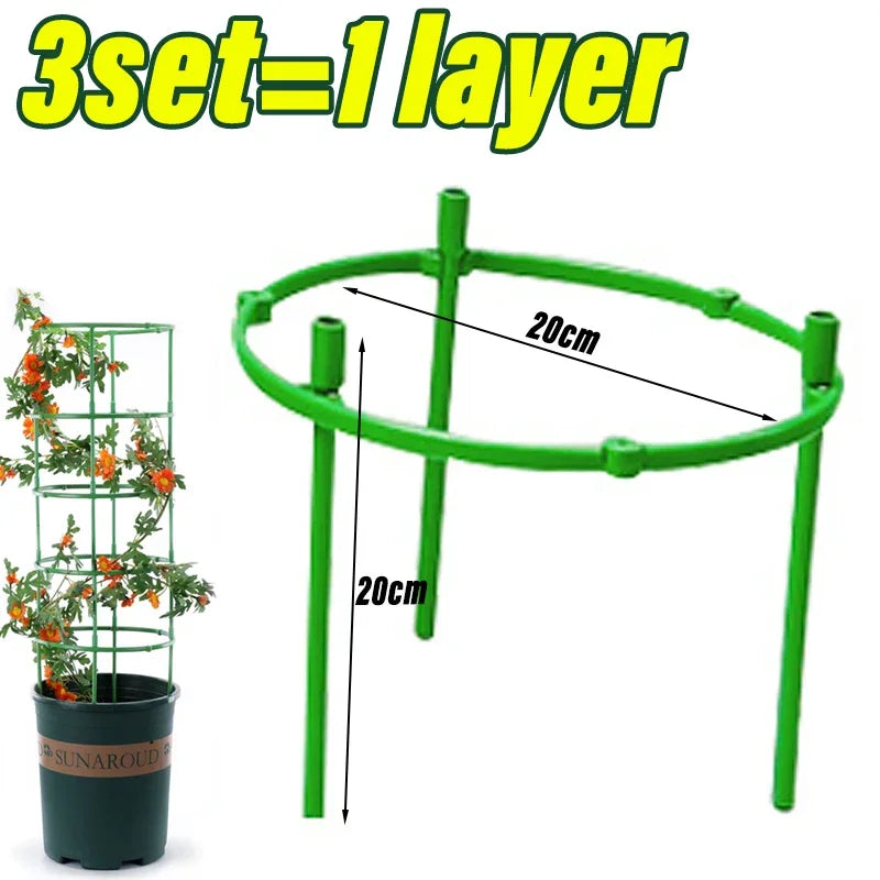 Green Plant Support Pile Frame Greenhouse Arrangement Semicircle Fixed Rod Indoor Flower Plants Vine Climbing Bracket Hock Pen