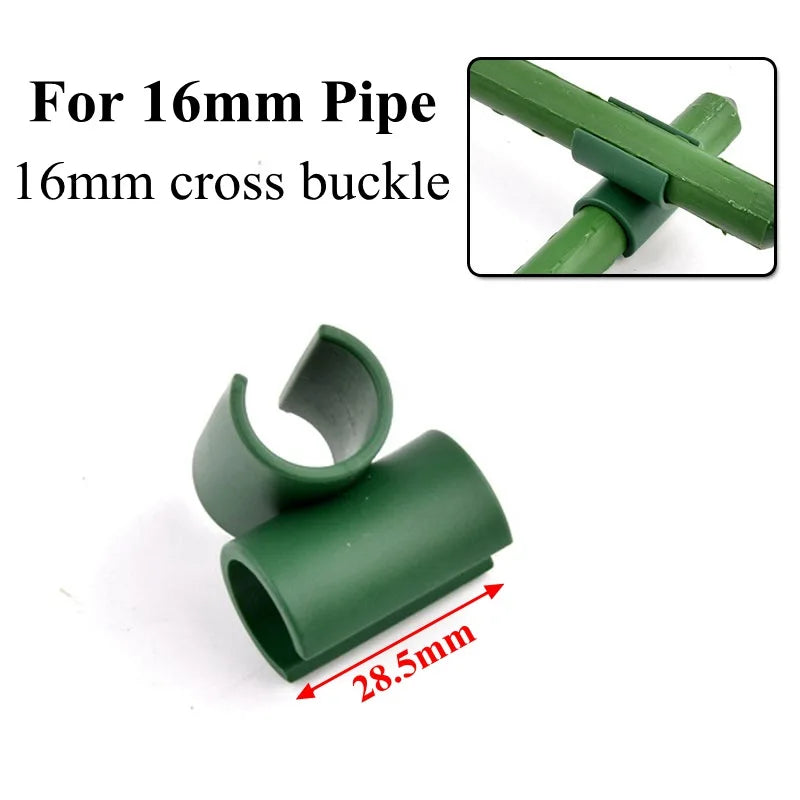 10/20/50pcs Garden Cross Clip Plastic Fastener ,8/11/16/20mm Plant Support Connecter Clamp Rod Adjustable Fixed Buckle Trellis