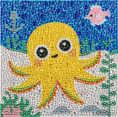 DIY Diamond Painting by Number Kits for Kids Cartoon Animal Picture Crystal Rhinestone Diamond Embroidery for Children Gifts