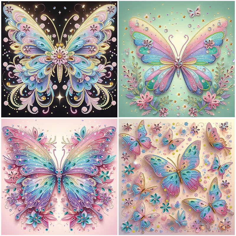 5D DIY Partial Special Shaped Drill Diamond Painting Butterflies Art Home Decor