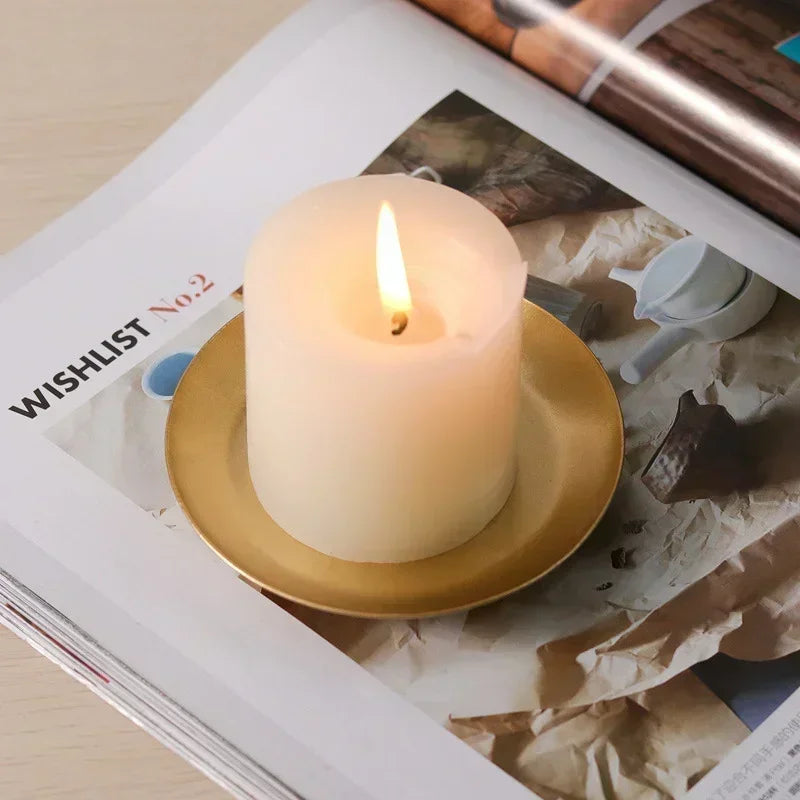 European style retro iron candlestick ornaments jewelry display storage tray aromatherapy candle tray