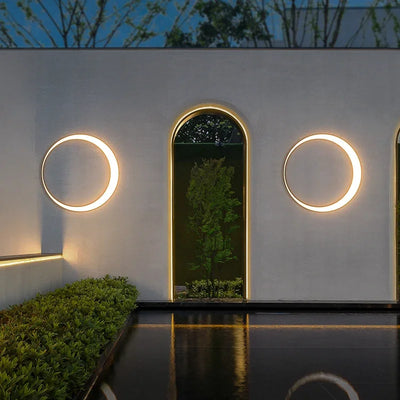 Modern LED Outdoor waterproof Landscape Wall Lamps Porch Exterior Wall Lighting Garden Lamp Villa IP65 Moon Lights Wall sconces