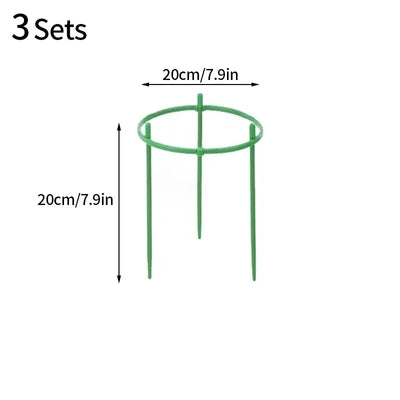 12 Set Plant Support Pile Half Round Climbing Vines Stake Bonsai Fixing Rod Garden Plant Stake Holder Flower Ring Support Rack