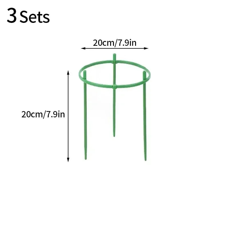 12 Set Plant Support Pile Half Round Climbing Vines Stake Bonsai Fixing Rod Garden Plant Stake Holder Flower Ring Support Rack