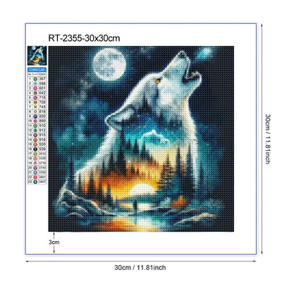 Full Square/Round 5D Diy Diamond Painting Animal Embroidery Picture Rhinestones Mountain Wolf Landscape Mosaic Cross Stitch