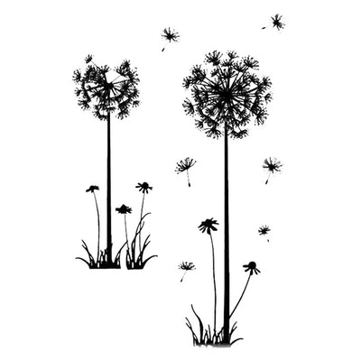 Black Dandelion Sitting Room Bedroom Wall Stickers Household Adornment Decor Decals Mural Art Poster On The Wall