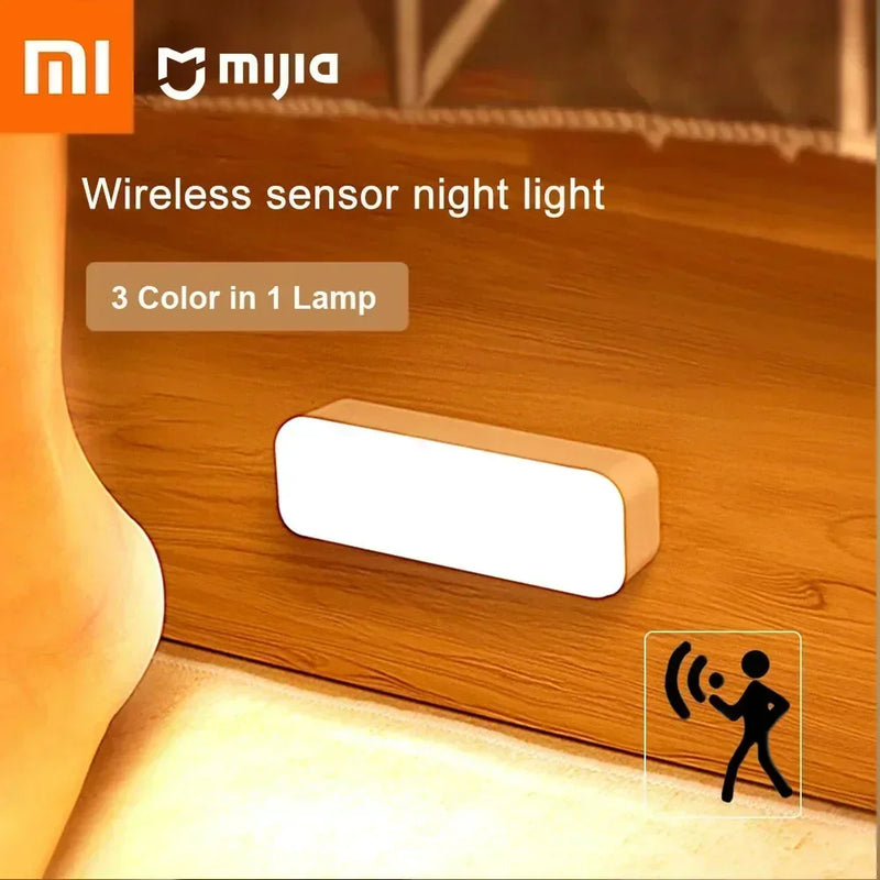 Xiaomi Night Lamp With Motion Sensor Rechargeable LED USB Night Light Wireless Led Bedside Table Lamp Portable Camping Lighting