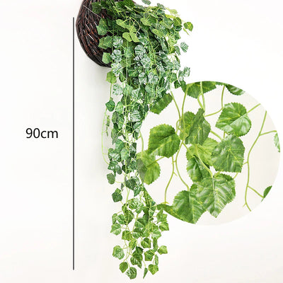 3PCSArtificial Hanging Plants Fake Hanging Plant Fake Ivy Vine for Wall House Room Indoor Outdoor Decoration (No Baskets)