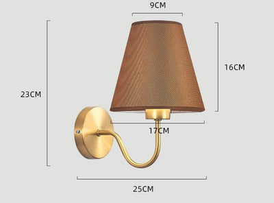 110V/220V Wall Lamp with LED E27 Bulb Fabric Lampshade Wall Sconces for Hotel Bedroom Bedside Living Room Stairs Home Decoration