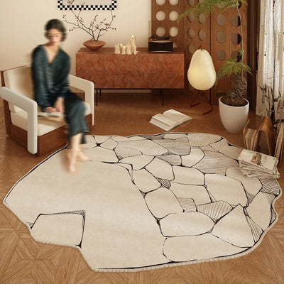 Irregular Rugs for Bedroom Light Luxury Living Room Decoration Thicken Carpet Home Plush Lounge Rug Large Area Anti-slip Mat