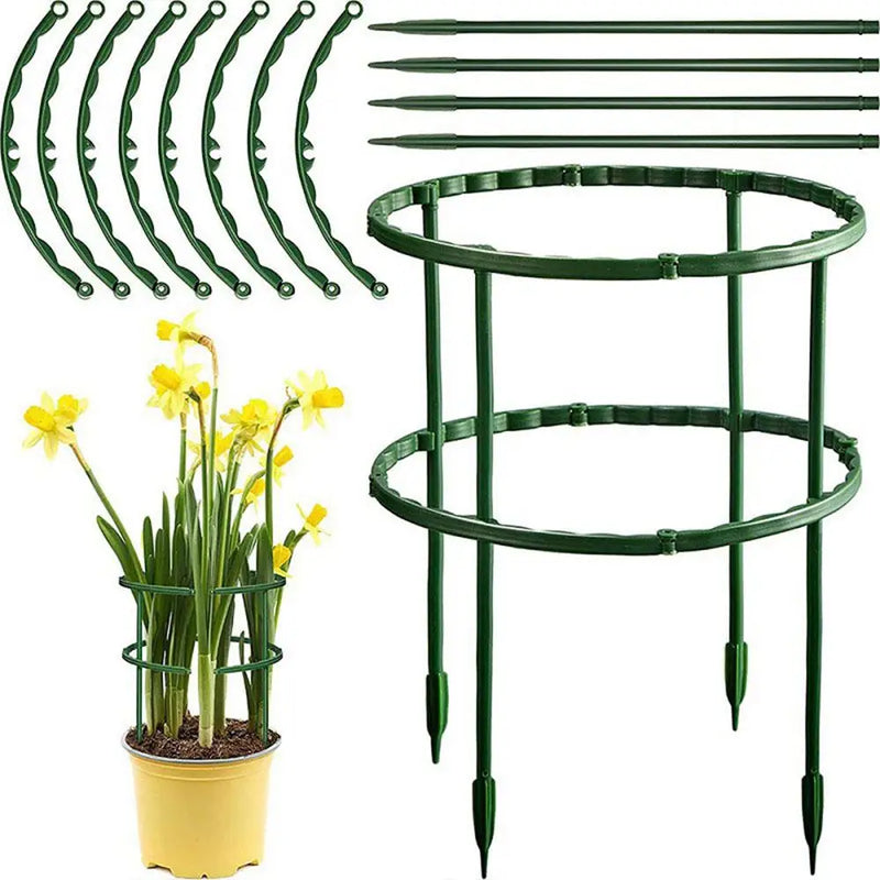 Plastic Plant Support Pile Garden Semi-circular Support Frame Ring Balcony Planting Rack Flower Cage Holder Gardening Stand