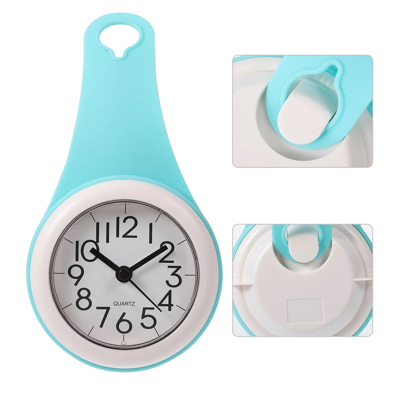 Bathroom Suction Cup Wall Clock with Waterproof Clocks Digital for Alarm Shower Timer