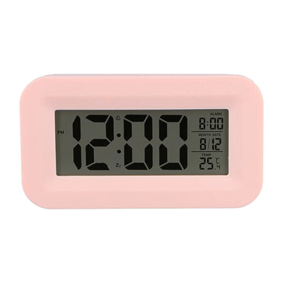 LED Digital Alarm Clock Electronic Digital Alarm LCD Screen Desktop Table Clocks For Home Office With Calendar Thermometer