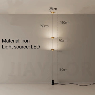 Modern Living Room Hallway Wall Floor Lamp Cone Desigh Art Decorative Iron Hanging Cable Floor Lamp For Bedroom Indoor LED Lamp