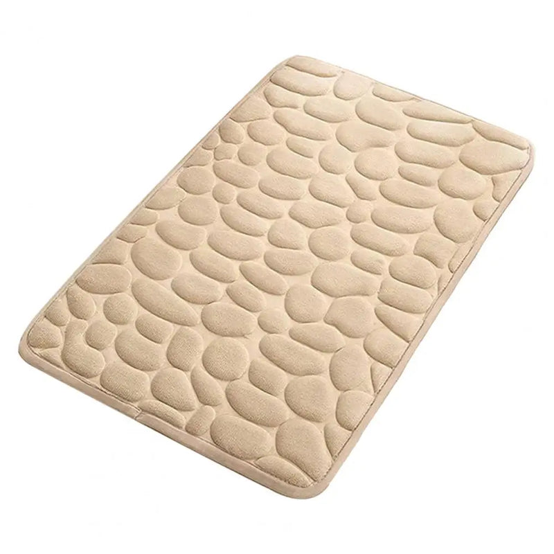 Quick-dry Bath Mat Soft Absorbent Cartoon Pebble Bathroom Rug for Shower Bathtub Entryway Non-slip Odor-free Carpet Pvc Bottom