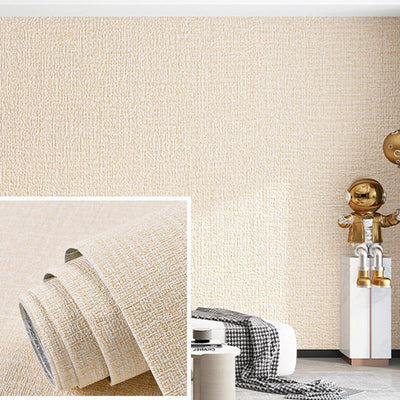 Linen Wallpaper Self-adhesive Waterproof Moisture-proof and Moldy Resistant 3D Wall Stickers Home Living Room Wall Decoration