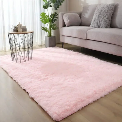 Thick Living Pink Rug Anti Room Fluffy Large Carpets Bedroom Decoration Soft Carpet Plush Carpets Solid Slip Floor