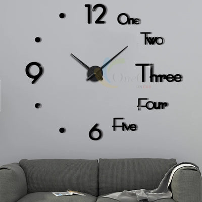 Fashion Modern Design Large Wall Clock 3D DIY Quartz Clocks Watches Acrylic Mirror Stickers Living Room Home Decor Horloge