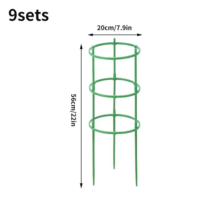 12 Set Plant Support Pile Half Round Climbing Vines Stake Bonsai Fixing Rod Garden Plant Stake Holder Flower Ring Support Rack