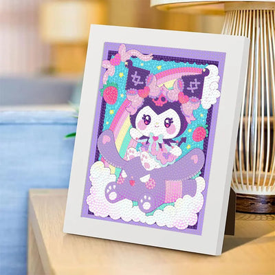 Sanrio Diamond Painting New Hello Kitty Kuromi Full Round Diamond Mosaic Art 5D DIY Cross Stitch Kits Home Decor with Frame