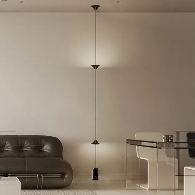 Modern Living Room Hallway Wall Floor Lamp Cone Desigh Art Decorative Iron Hanging Cable Floor Lamp For Bedroom Indoor LED Lamp