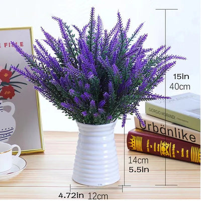 Provence Lavender Plastic Artificial Flowers False Plants Wedding Home Outdoor Garden Decoration Table Decoration