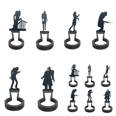 Vampire Candle Holder Metal Halloween Candle Shadow Halloween Horror Candle Holder Tealight Shadow Caster Halloween Home Decor