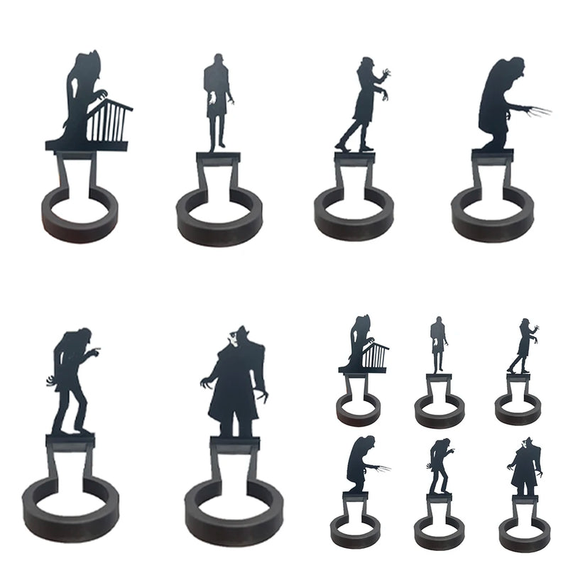 Vampire Candle Holder Metal Halloween Candle Shadow Halloween Horror Candle Holder Tealight Shadow Caster Halloween Home Decor