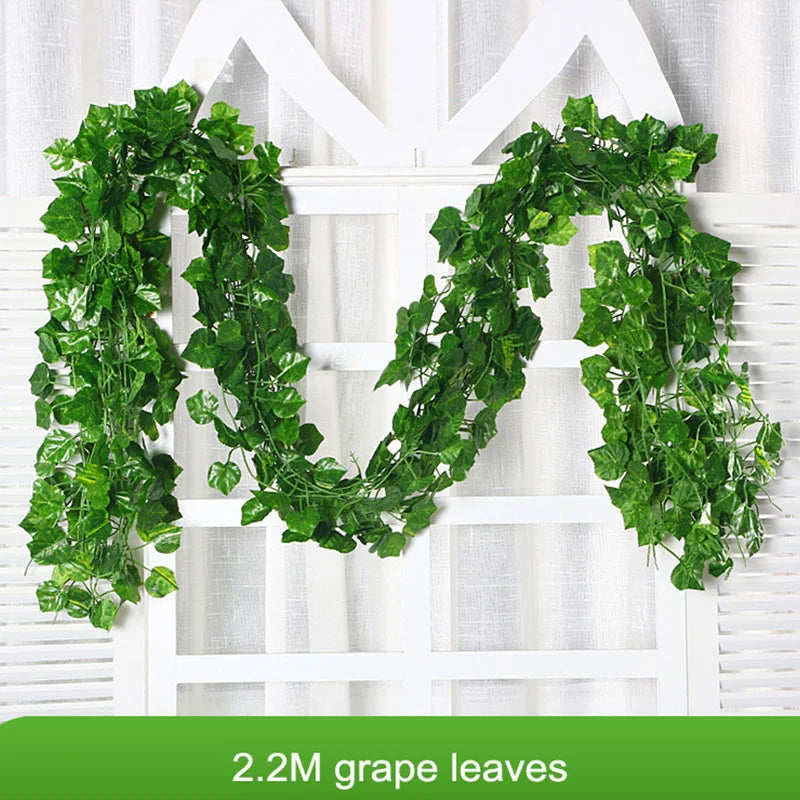 6pcs Artificial Ivy Leaves Plants Garland Plant Vines Fake Flowers Home Bedroom Party Garden Wedding Decoration Hanging Plants