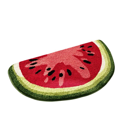 Cute Fruit Bath Mat for Bathroom Extra Soft and Absorbent Bath Rug Non-Slip Absorbent Floor Mat for Home