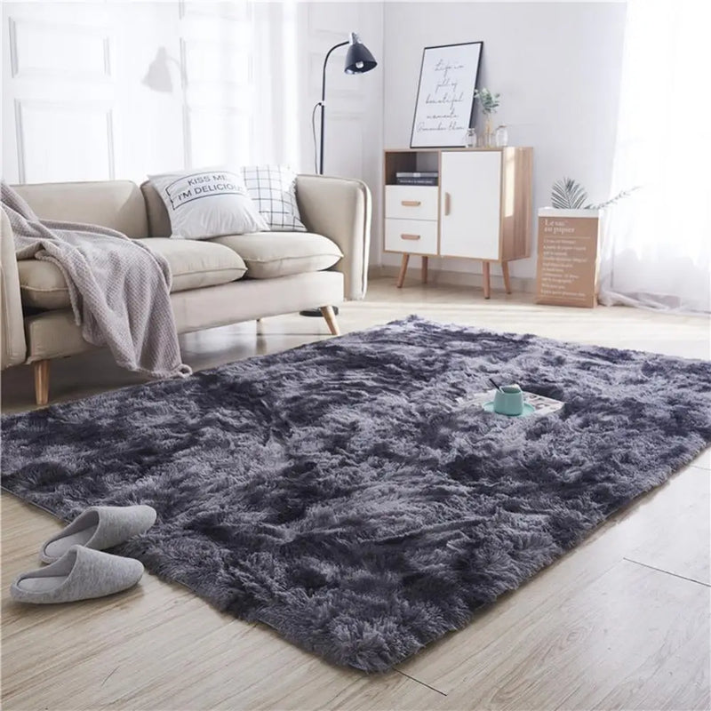 50*80cm Fluffy Large Kids Bedside Area Rug Living Room Shaggy Nursery Floor Mat Plush Carpet Thick Bedroom Carpets Home Decor