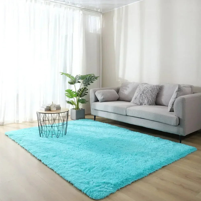 Thick Living Pink Rug Anti Room Fluffy Large Carpets Bedroom Decoration Soft Carpet Plush Carpets Solid Slip Floor