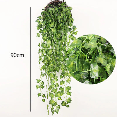 3PCSArtificial Hanging Plants Fake Hanging Plant Fake Ivy Vine for Wall House Room Indoor Outdoor Decoration (No Baskets)