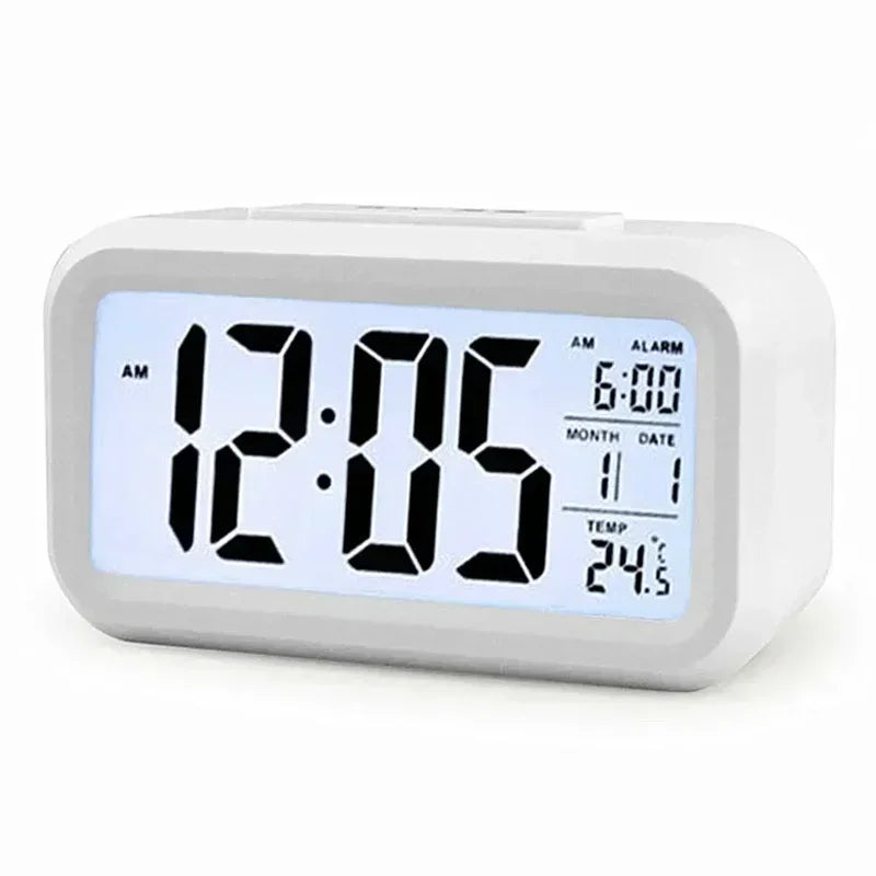 LED Digital Alarm Clock Mini Alarm Clock Suitable for Home Office Bedside Table Kids Bedroom Electronic Clocks Decor Garden