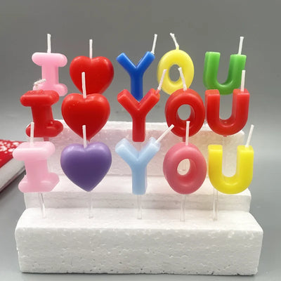 Letter "I Love You" Confession Candles for Valentine's Day, Love Atmosphere, Birthday Candles 2025 New