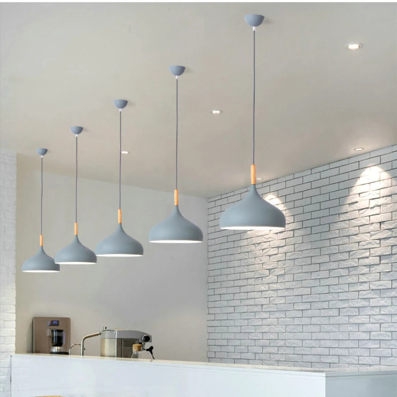 LED Pendant Lamps Macaroon Restaurant Chandelier for Study Bedroom Coffee Shop Lighting Dining Hanging Lights