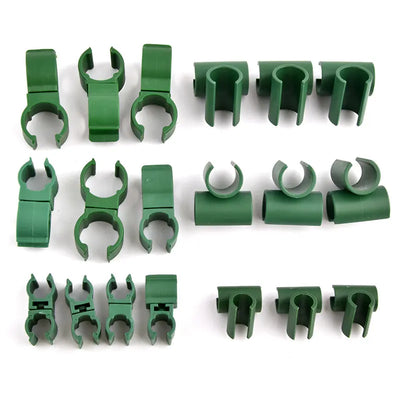 10/20/50pcs Garden Cross Clip Plastic Fastener ,8/11/16/20mm Plant Support Connecter Clamp Rod Adjustable Fixed Buckle Trellis