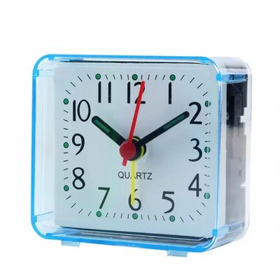 YTOM Table Clock Square Alarm Clock Small Alarm Electronic Bed Compact Travel Clock Quartz For Child Students Desk Alarm