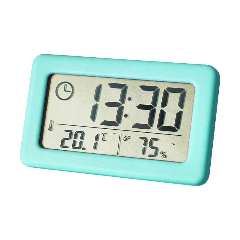 Digital Alarm Clock Desktop Temperature LCD Digital Thermometer Desktop Hygrometer Battery Operated Time Date Calendar