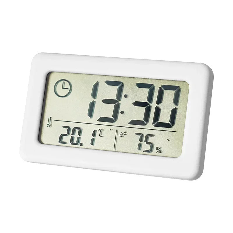 Digital Alarm Clock Desktop Temperature LCD Digital Thermometer Desktop Hygrometer Battery Operated Time Date Calendar